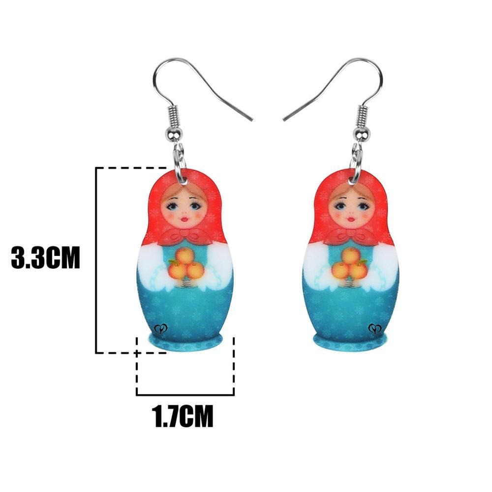 Boucles d'Oreilles Matriochka JUSTINE - Collection Exclusive