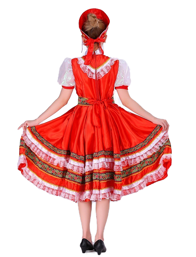 Déguisement Matriochka Traditionnel Rouge Deluxe