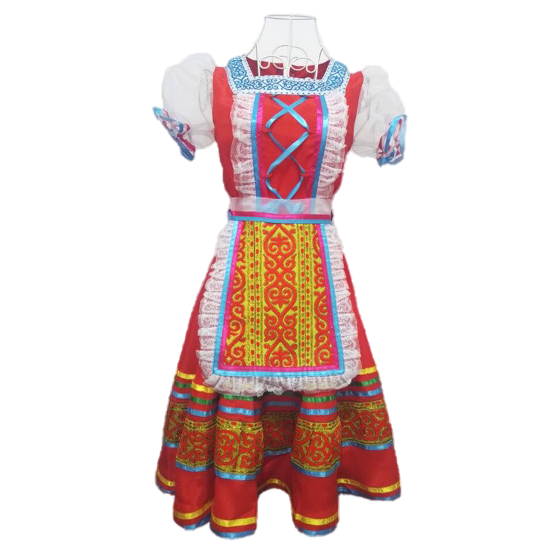 Déguisement Matriochka en Robe Rouge