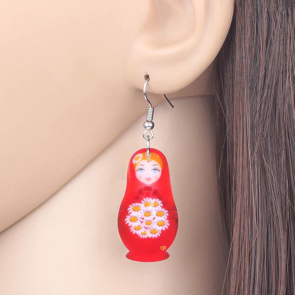Boucles d'Oreilles Matriochka MONIQUE - Collection Exquise