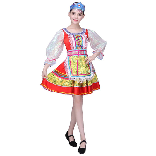 Déguisement Matriochka Femme Rouge - Éclat Russie