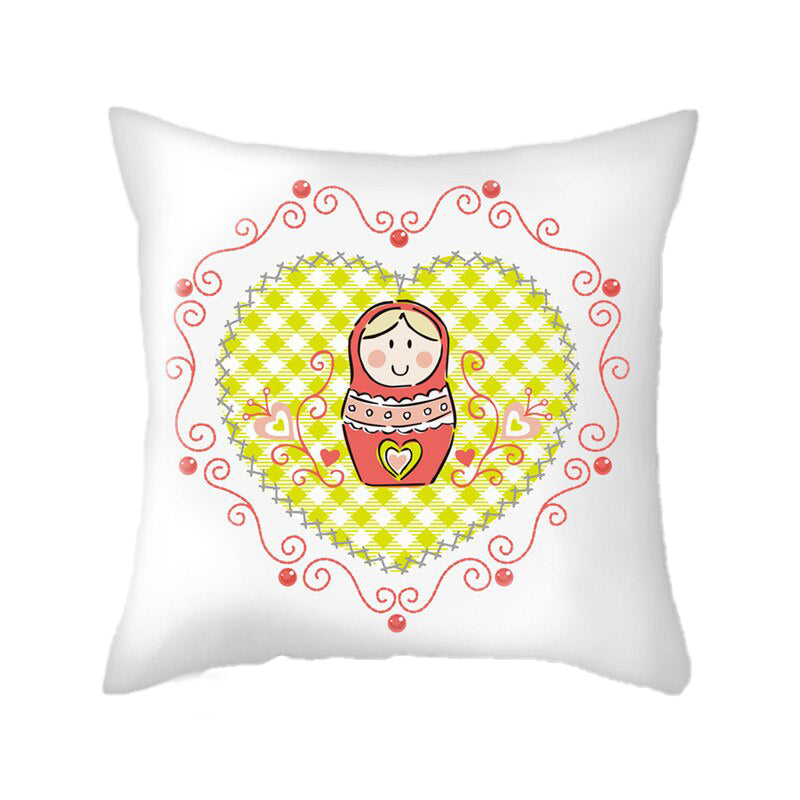 Coussin Matriochka Coeur - Collection Artisanat Russe