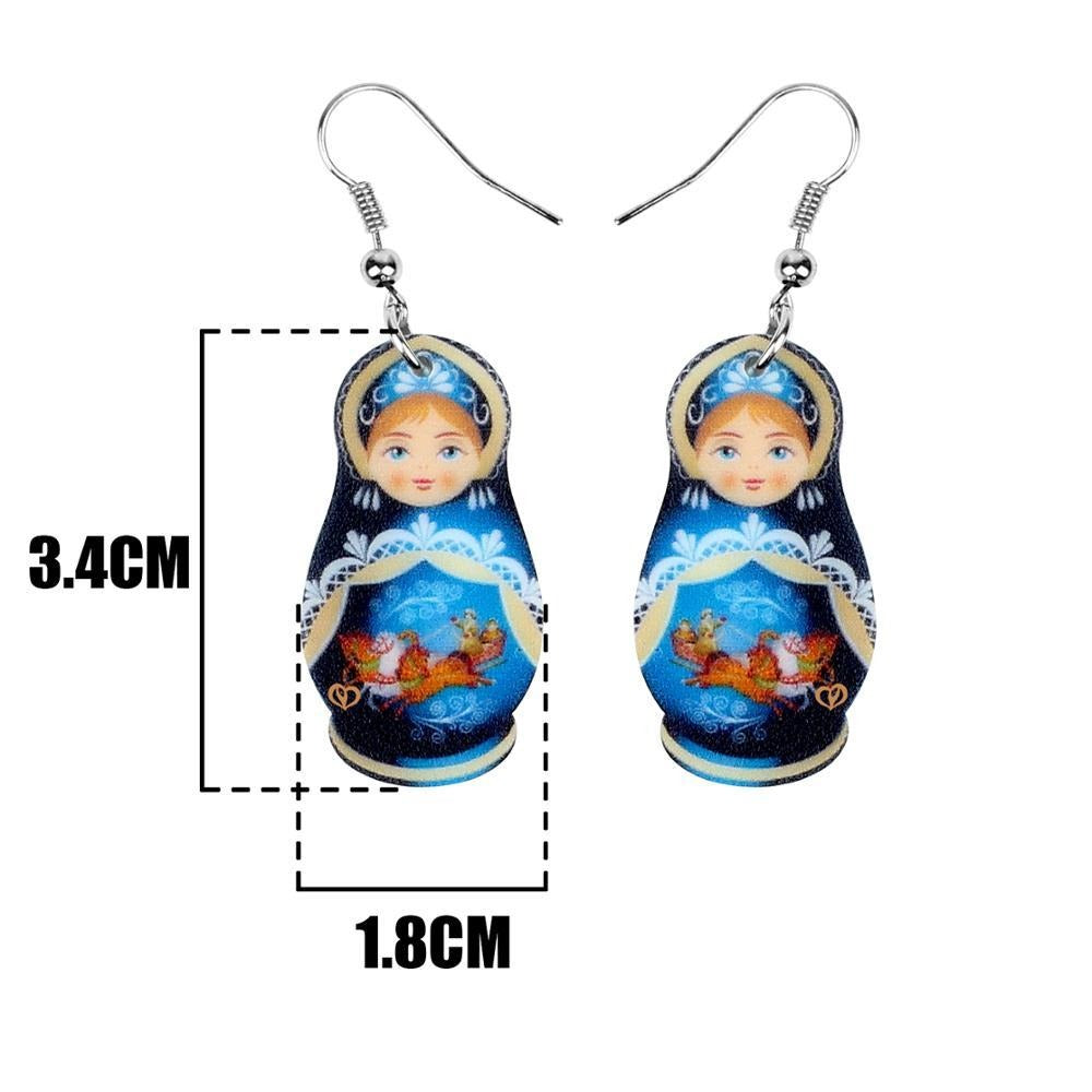 Boucles d'Oreilles Matriochka ALEXIA - Collection Exclusive