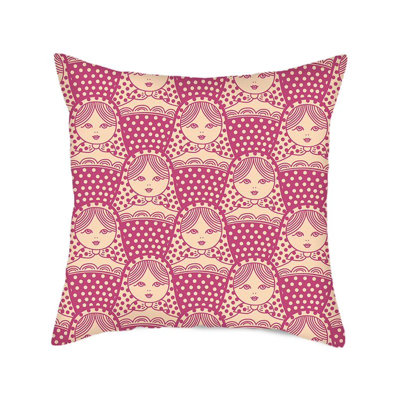 Coussin Matriochka en Édition Limitée - Rose