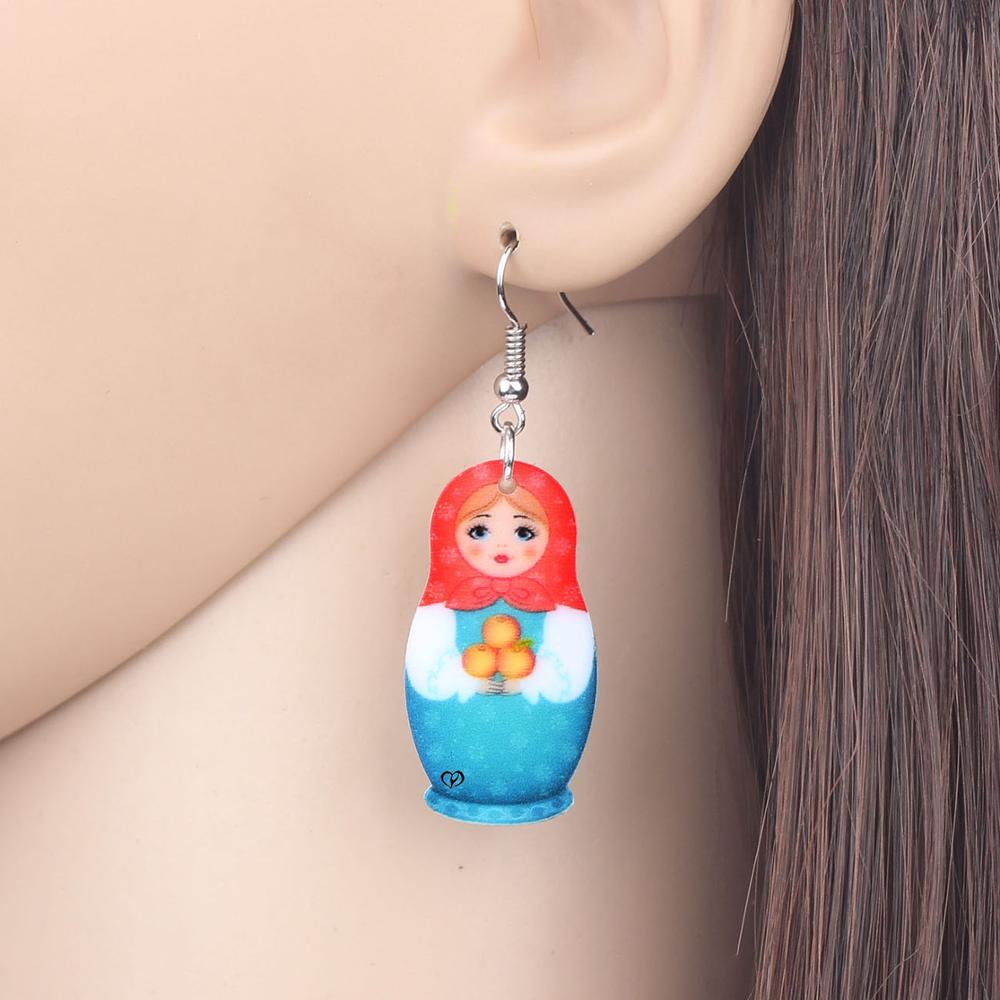 Boucles d'Oreilles Matriochka JUSTINE - Collection Exclusive