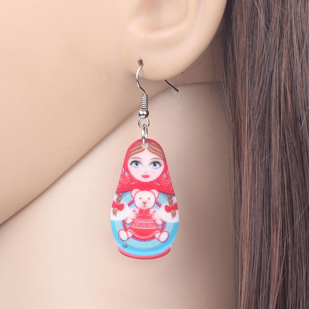 Boucles d'Oreilles Matriochka par JORDANE