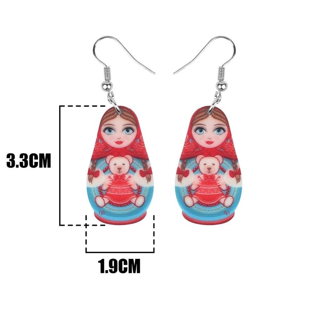 Boucles d'Oreilles Matriochka par JORDANE