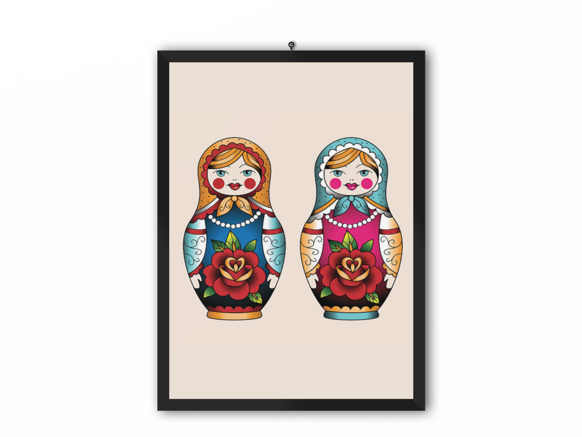 Poupée Russe Tatouée - Œuvre Originale