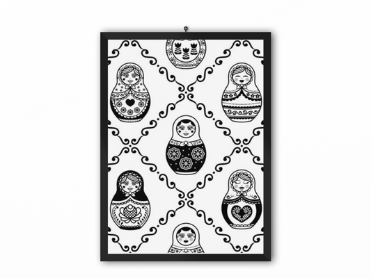 Tableau Poupée Russe Monochrome
