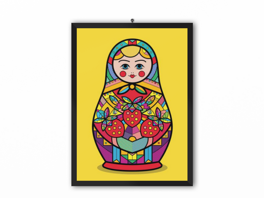 Tableau Poupée Russe Jaune Exclusive