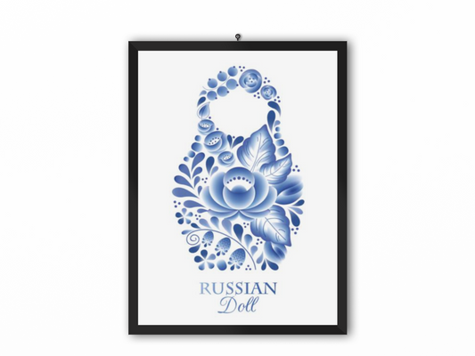 Tableau Poupée Russe Bleue - Collection édition limitée
