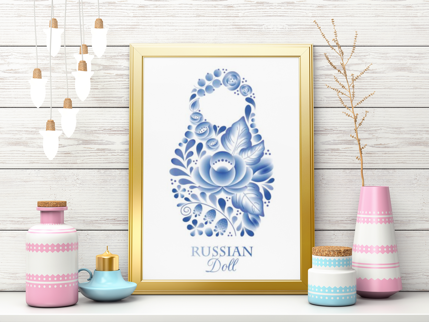 Tableau Poupée Russe Bleue - Collection édition limitée