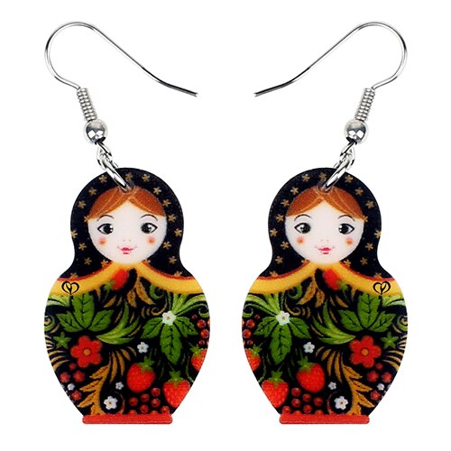 Boucles d'Oreilles Matriochka AMBRE - Collection Exclusive