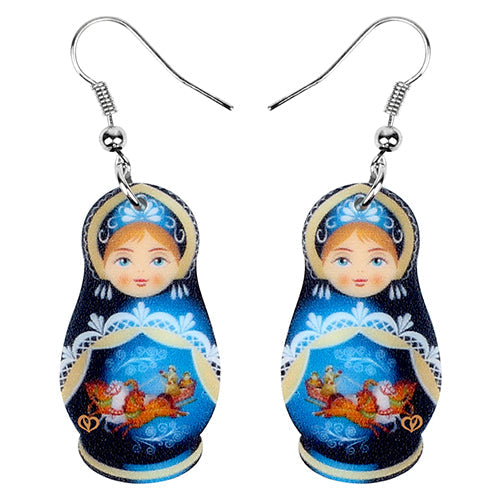 Boucles d'Oreilles Matriochka ALEXIA - Collection Exclusive