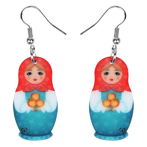 Boucles d'Oreilles Matriochka JUSTINE - Collection Exclusive