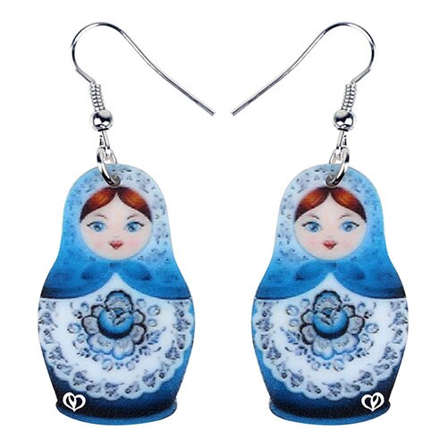 Boucles d'Oreilles Matriochka FAUSTINE - Édition Exclusive
