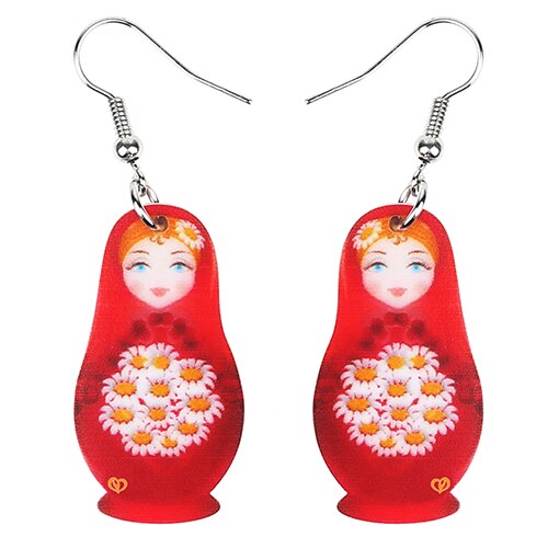 Boucles d'Oreilles Matriochka MONIQUE - Collection Exquise