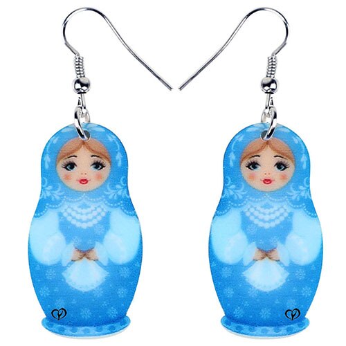Boucles d'Oreilles Matriochka HÉLÈNE - Édition Limitée