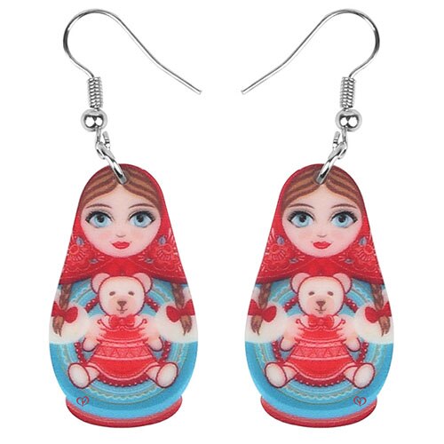 Boucles d'Oreilles Matriochka par JORDANE