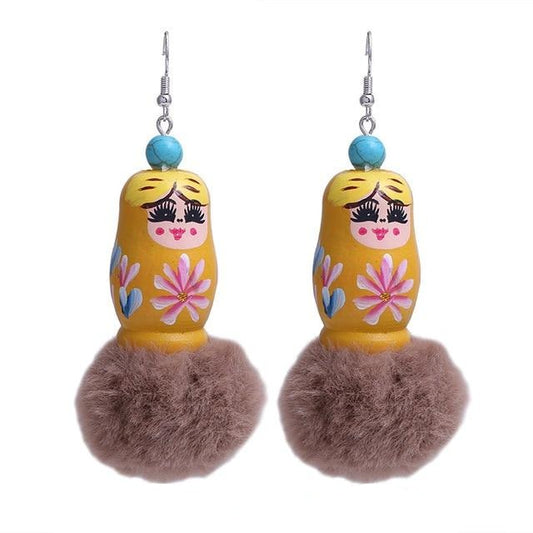 Boucles d'Oreilles Matriochka par NATHALIE.