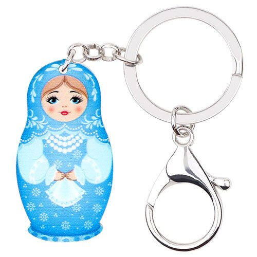 Porte-Clé Poupée Russe Azur