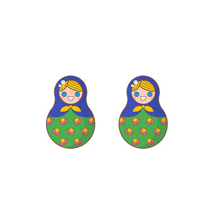 Boucles d'Oreilles Matriochka AMELLE - Édition Limitée