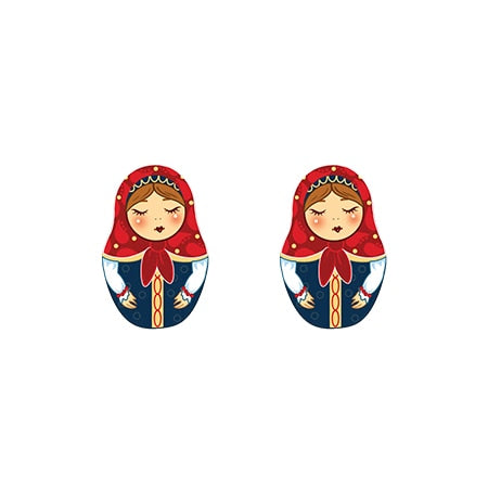 Boucles d'Oreilles Matriochka par SUZANNA