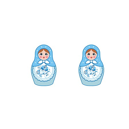 Boucles d'Oreilles Matriochka ELISABETH - Collection Exclusif by ELISABETH