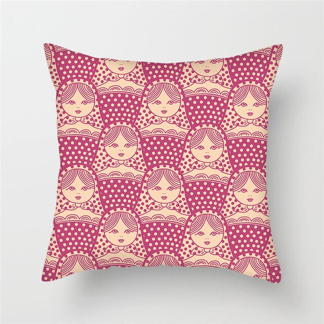 Coussin Matriochka en Édition Limitée - Rose